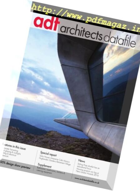 Architects Datafile (ADF) – August 2016 Cover
