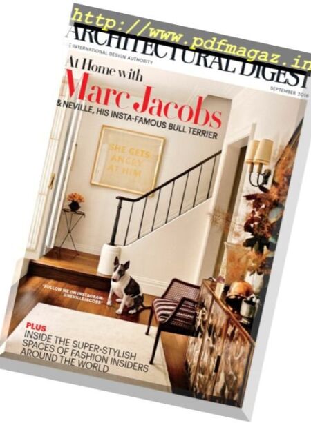 Architectural Digest USA – September 2016 Cover