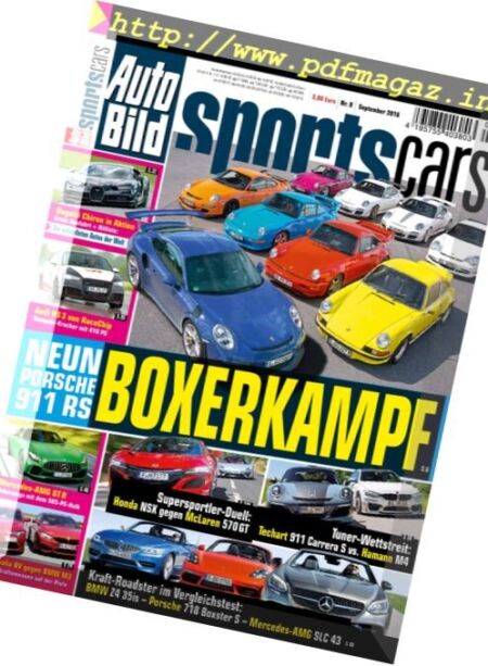 Auto Bild Sportscars – September 2016 Cover