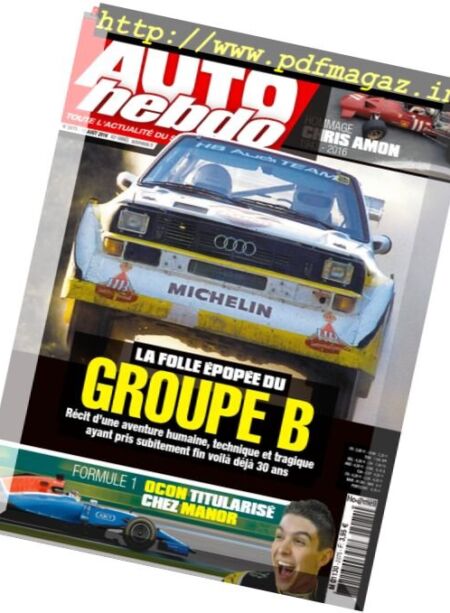 Auto Hebdo – 10 Aout 2016 Cover
