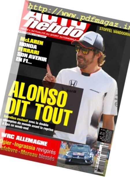 Auto Hebdo – 24 Aout 2016 Cover