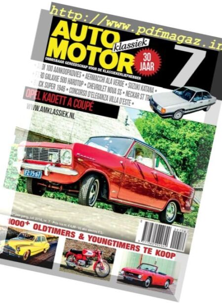 Auto Motor Klassiek – Juli 2016 Cover