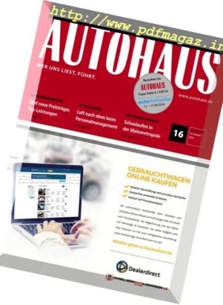Autohaus – Nr.16, 2016 Cover