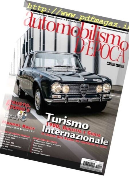 Automobilismo d’Epoca – Agosto-Settembre 2016 Cover