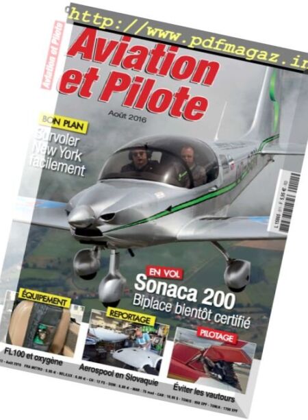 Aviation et Pilote – Aout 2016 Cover