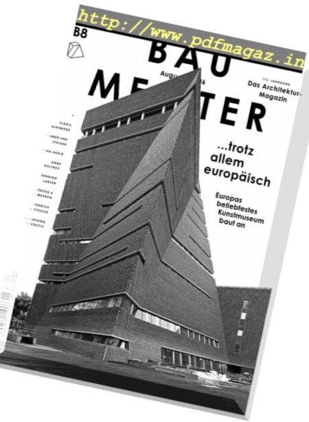 Baumeister – August 2016 Cover