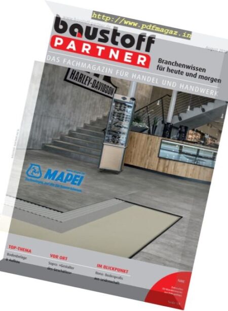 Baustoff Partner – August 2016 Cover