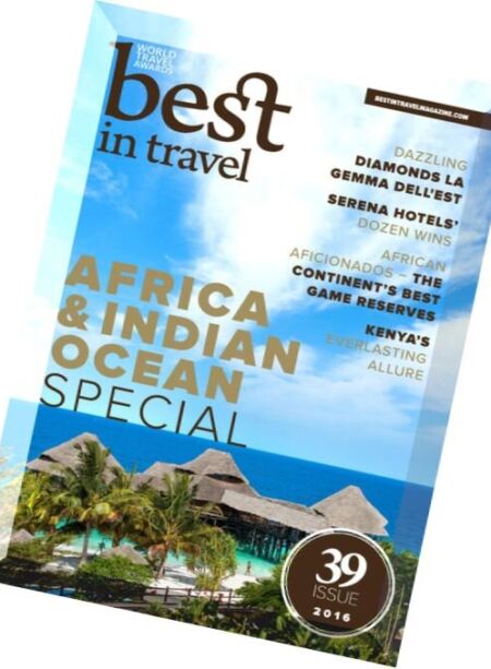 Best In Travel Magazine – Africa & Indian Ocean Special 2016 Cover