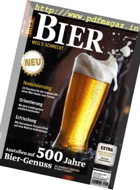 Bier – N 01, 2016 Cover