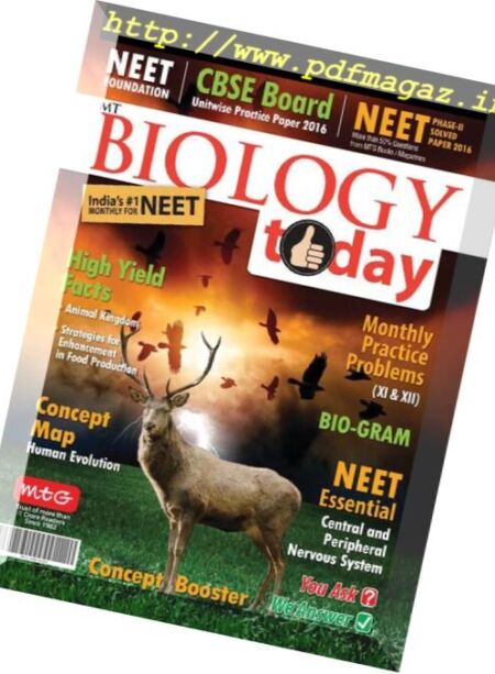 Biology Today – September 2016 Cover