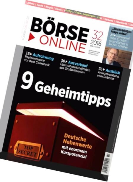 Borse Online – 11 August 2016 Cover