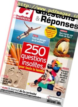Ca m’interesse Questions & Reponses – Aout-Octobre 2016