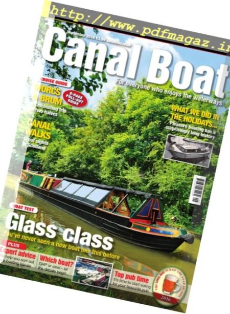 Canal Boat – September 2016 Cover