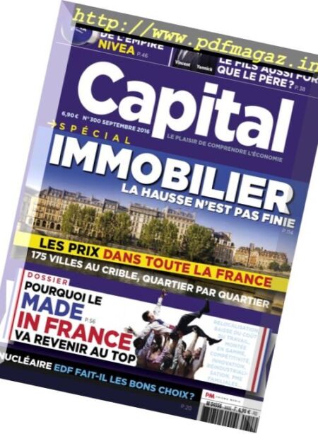 Capital France – Septembre 2016 Cover