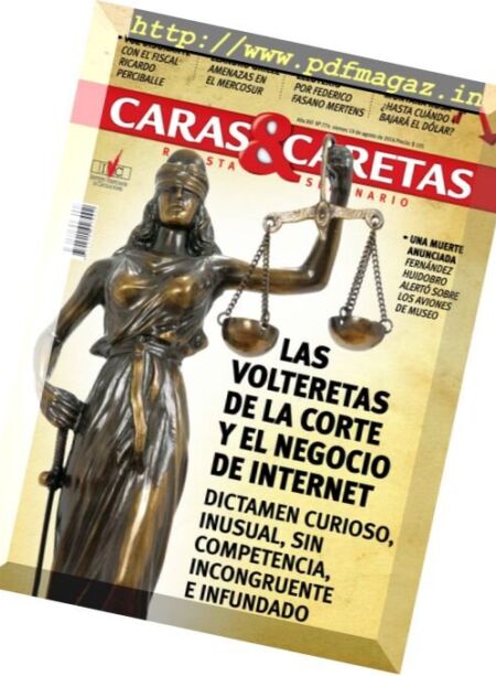 Caras & Caretas – 19 Agosto 2016 Cover