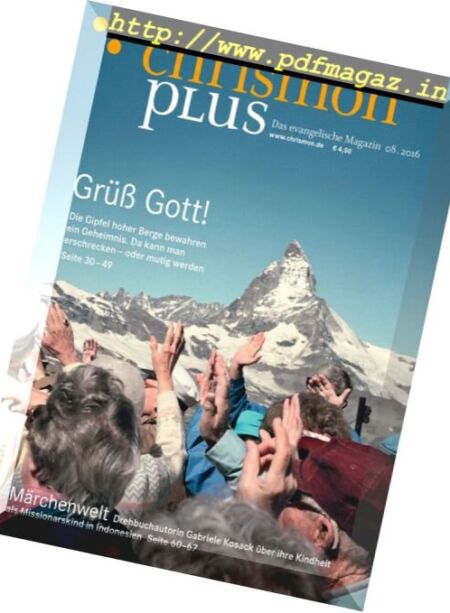 chrismon plus – Nr.8, 2016 Cover