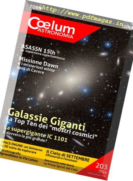 Coelum Astronomia – N 203, 2016 Cover