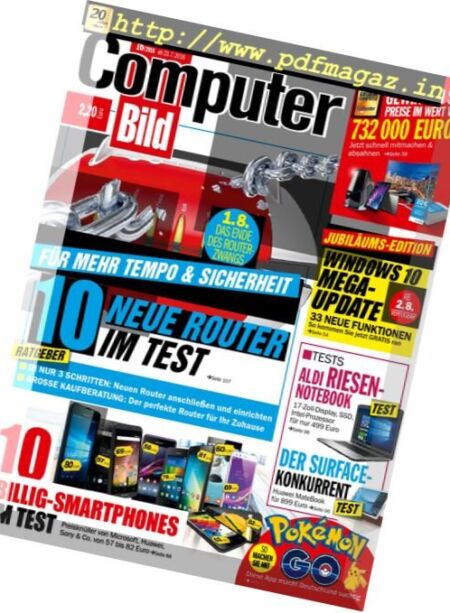 Computer Bild Germany – 23 Juli 2016 Cover