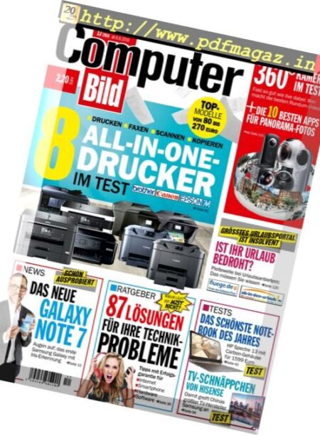 Computer Bild Germany – 6 August 2016 Cover