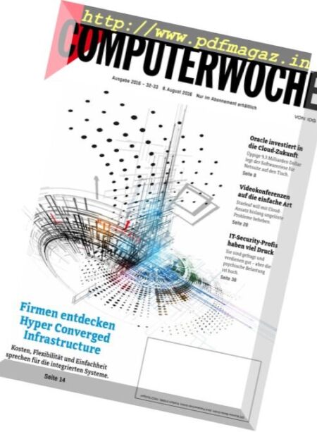 Computerwoche – 8 August 2016 Cover
