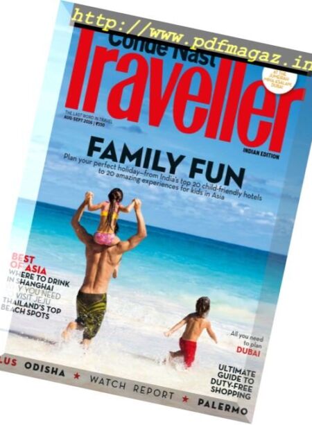 Conde Nast Traveller India – August-September 2016 Cover