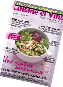 Cuisine et Vins de France – Septembre-Octobre 2016
