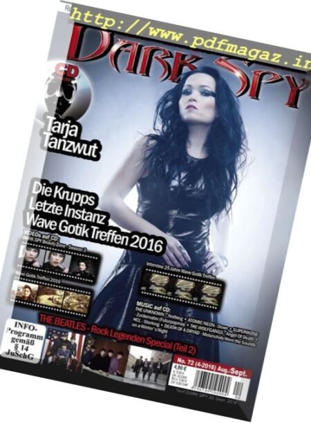 Dark Spy – August-September 2016 Cover