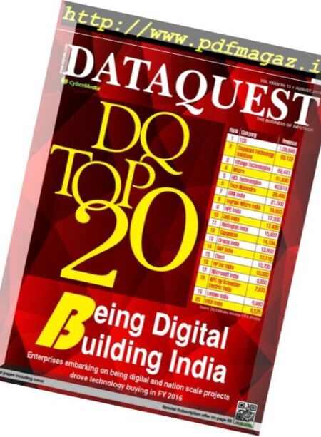 DataQuest – August 2016 Cover