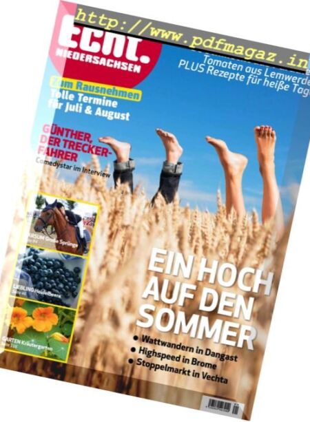 Echt. Niedersachsen – Juli-August 2016 Cover