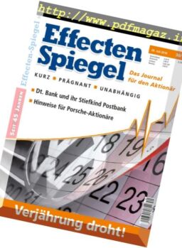 Effecten Spiegel – 28 Juli 2016