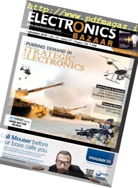 Electronics Bazaar – September 2016 Cover
