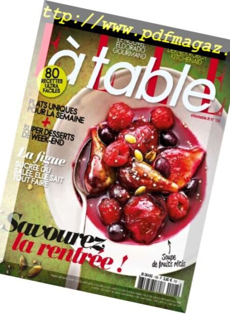 Elle a Table – Septembre-Octobre 2016 Cover