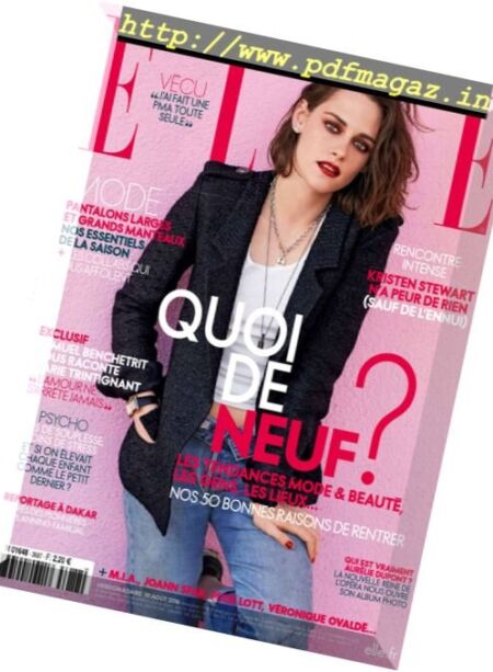 Elle France – 19 Aout 2016 Cover