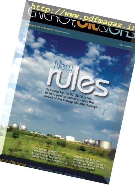 Energy, Oil & Gas – August 2016 Cover