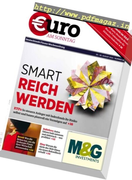 Euro am Sonntag – 20 August 2016 Cover