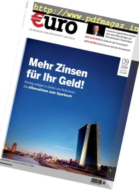 Euro – September 2016 Cover