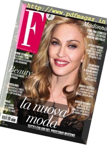 F – 17 Agosto 2016 Cover