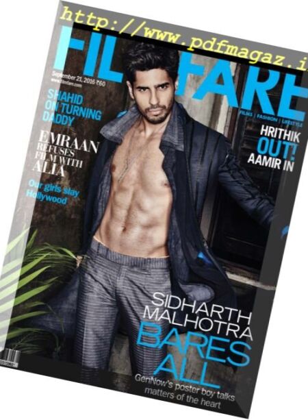 Filmfare – 21 September 2016 Cover