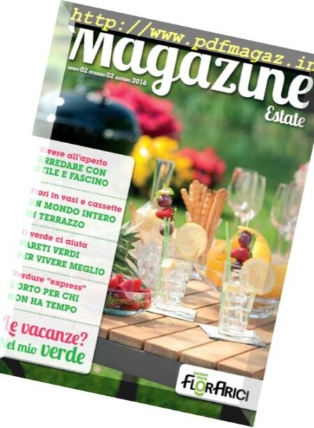 Florarici Magazine – Estate 2016 Cover