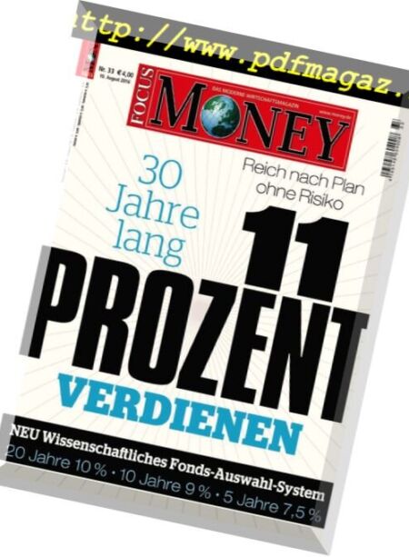 Focus Money – 10 August 2016 Cover