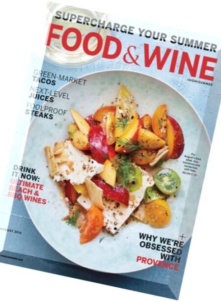 Food & Wine – August 2016 Cover