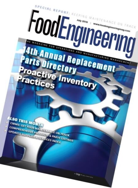 Food Engineering – July 2016 Cover