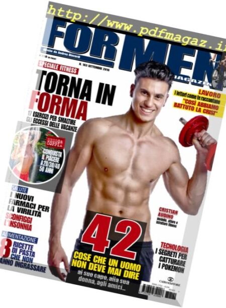 For Men Magazine – Settembre 2016 Cover