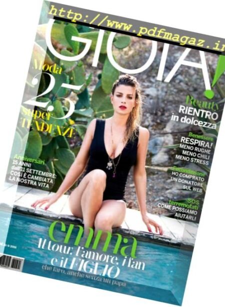 Gioia! – 10 Settembre 2016 Cover