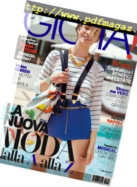 Gioia! – 3 Settembre 2016 Cover