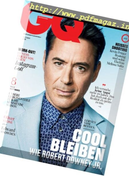 GQ Germany – Oktober 2016 Cover