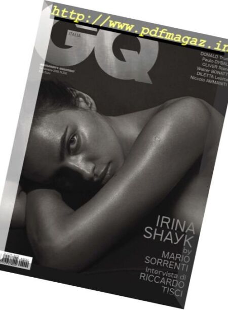 GQ Italia – Settembre 2016 Cover