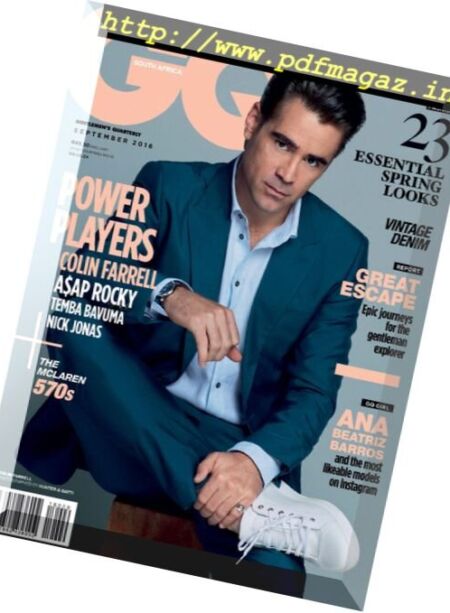 GQ South Africa – September 2016 Cover