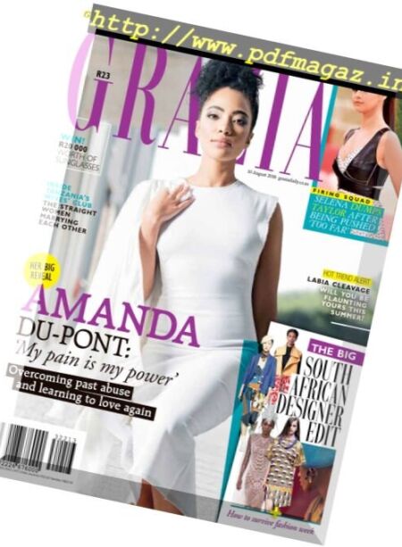 Grazia South Africa – 10 August 2016 Cover