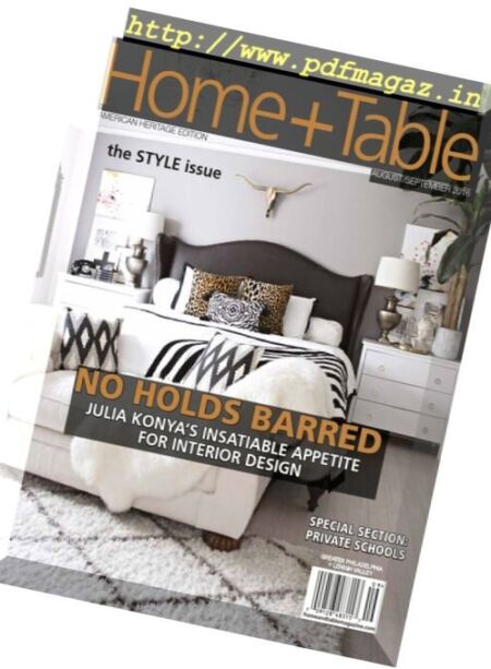 Home + Table – August-September 2016 Cover